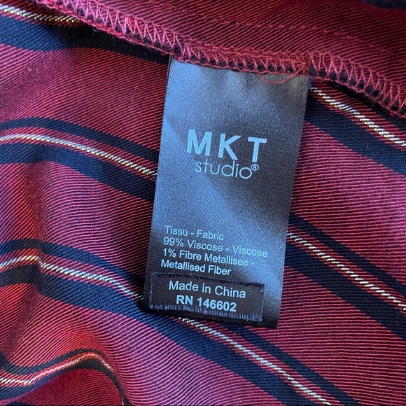 MKT Studios Button Down Red Stripe Top - Picture 6 of 8